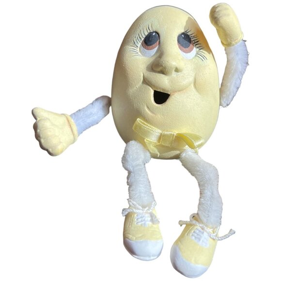 RARE! Vtg Ceramic Humpty Dumpty Egg w/ Sneakers, Pipe Cleaner Arms & Legs EUC - Picture 3 of 9